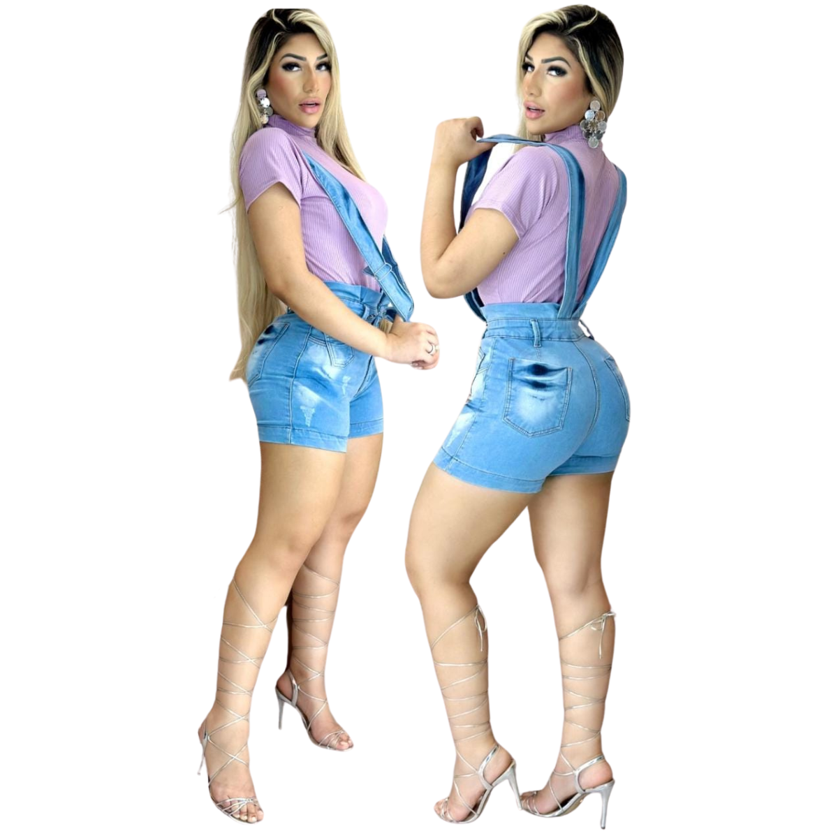 Salopete Feminina Jardineira Jeans: Descontraído e Estiloso