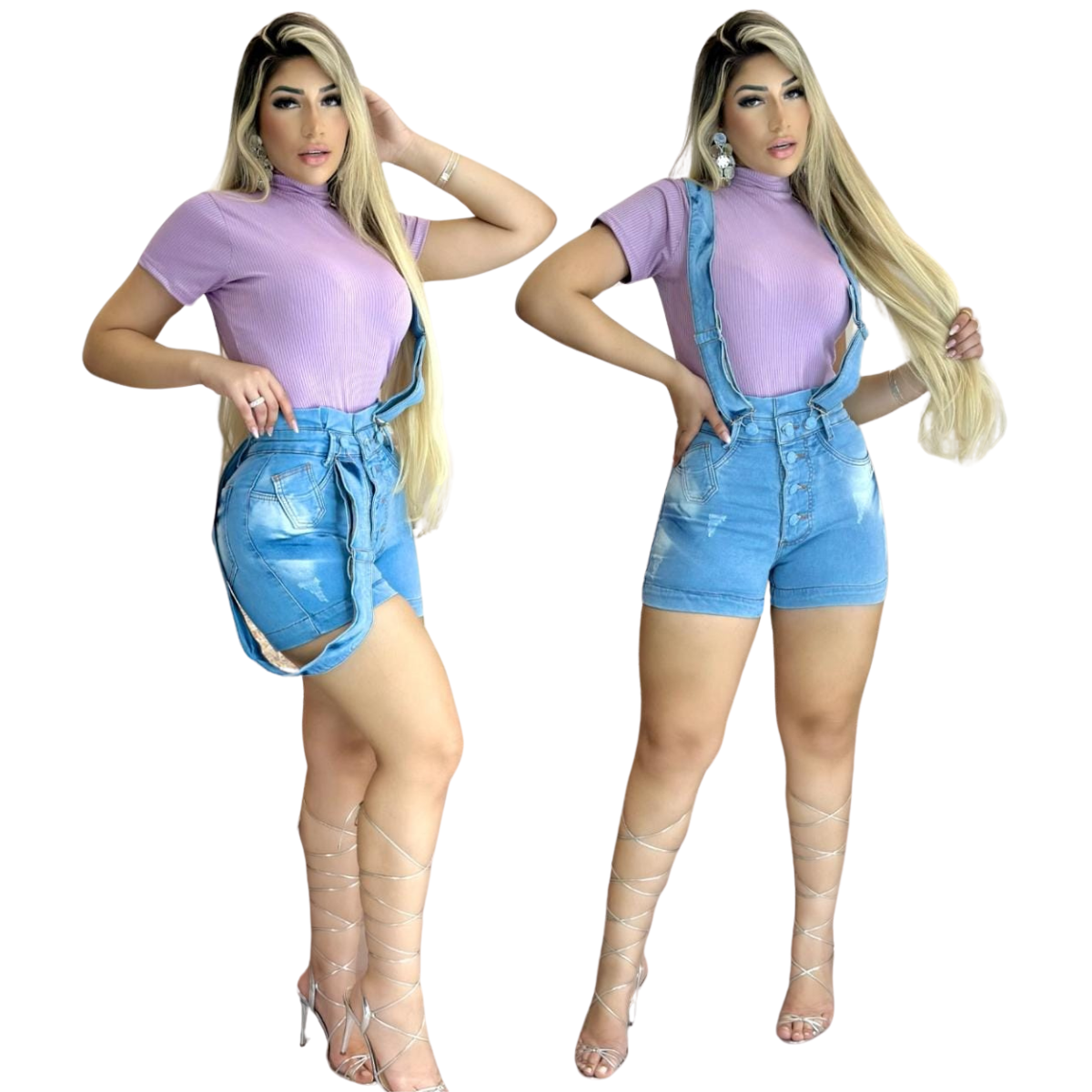 Salopete Feminina Jardineira Jeans: Descontraído e Estiloso