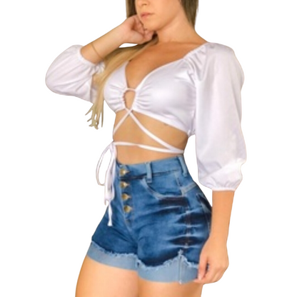 Short Jeans Feminino: Lavagem Vintage e Romântico