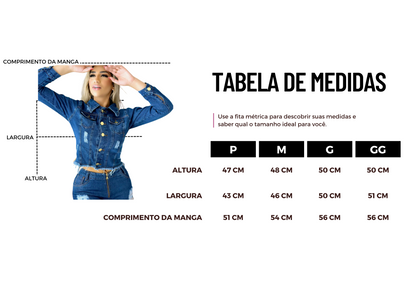 Jaqueta Jeans Feminina Escura Destroyed: Estilo Despojado