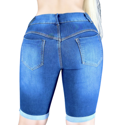 Short Feminino Jeans Meia Coxa Lycra: Combinando com a Moda